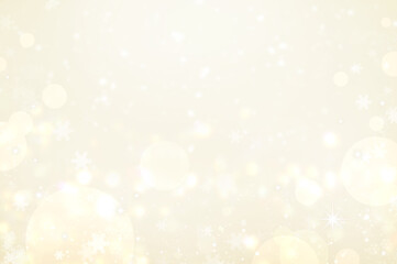 キラキラ雪背景 冬 ゴールド 優しい