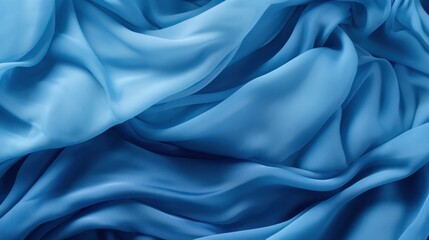 Obraz premium Artistic depiction of a blue cotton texture, featuring an abstract view of the fabric's surface.