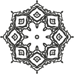 Flower Hanging Mandala Art Circular Pattern in the Form of a Mandala Decorative Ornament in Ethnic Oriental Style.