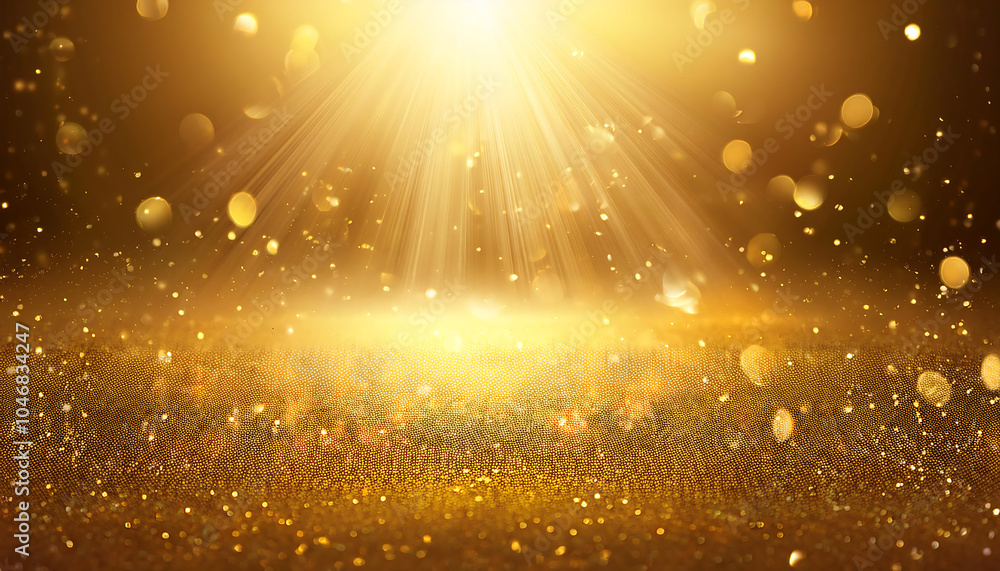 Aufkleber golden light sparkles on a gold background with subtle sparkle effect. _1(499)
