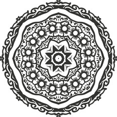 Flower Mandala Art Colourful Circular Pattern in the Form of a Mandala Decorative Ornament in Ethnic Oriental Style.