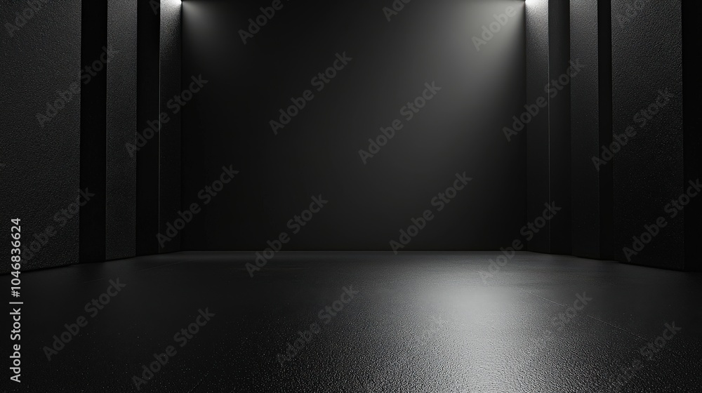 Poster professional black gradient backdrop featuring a gentle fade, perfect for creating a sophisticated a