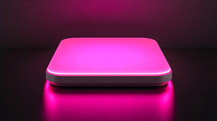 Product display podium with neon lights