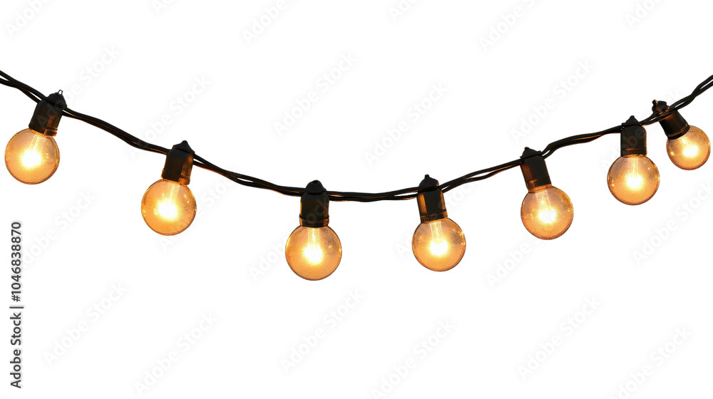 Poster a string of lights with a white background