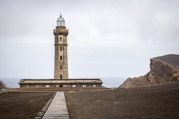 Faro de Punta de Capelinhos, Isla de Fayal, Azores, Portugal