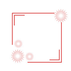 Obraz premium New Year Frame with Fireworks