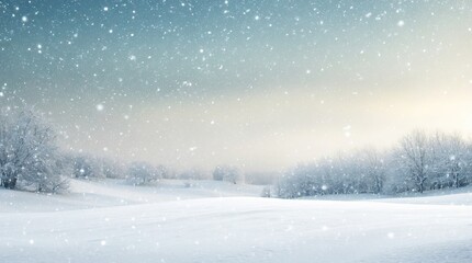 Serene and snowy winter landscape background