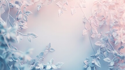 A romantic lace border featuring intertwining vines and soft pastel hues
