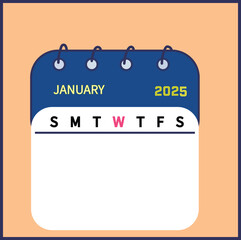 January 2025 calendar layout