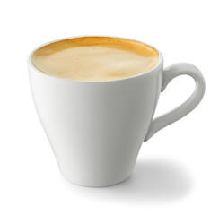 White cup isolated on white background