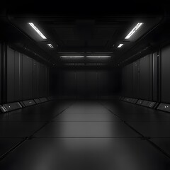 
Empty dark room, Modern Futuristic Sci Fi Background. 3D illustration