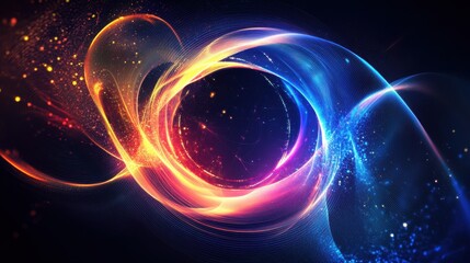 Vibrant Energy Flow Exploring the Dynamic Interplay of Colors and Light in Abstract Design for Modern Art Enthusiasts