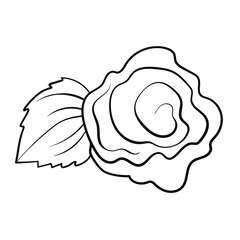 Floral silhouette art line. Flowers in continuous line drawing style. Border with tropical flower. Minimalist black linear sketch. Trendy vector illustration isolated. Contour graphics for design