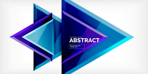 Triangle glass shapes geometric abstract background. Vector Illustration For Wallpaper, Banner, Background, Card, Book Illustration, landing page