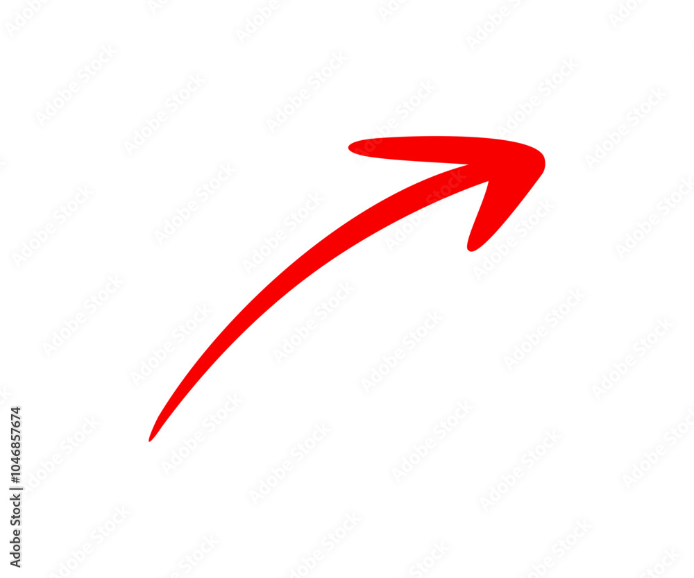Poster red arrow icon. red arrow isolated vector design and illustration.