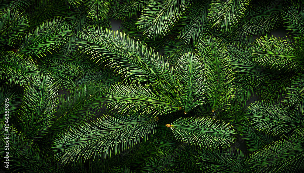 Poster fir tree branches create a natural christmas background with intricate texture and empt_1(392)