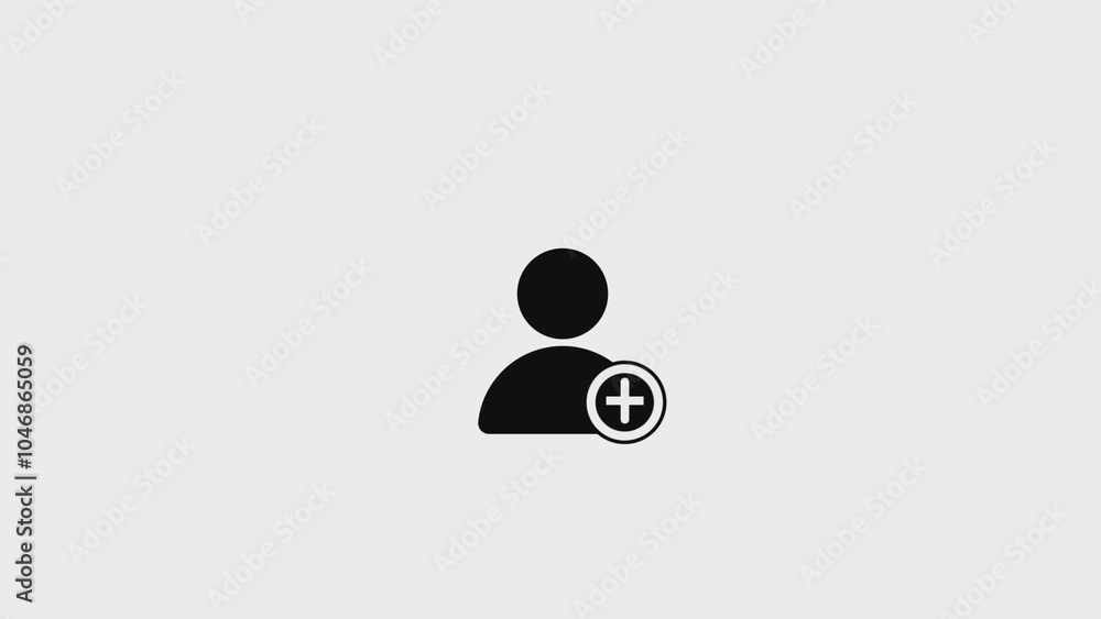 Poster user add icon vector icon set. eps 10