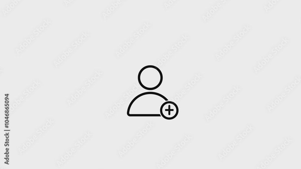 Poster user add icon vector icon set. eps 10