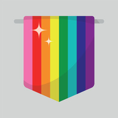 Gilbert Baker Pride flag vector illustration