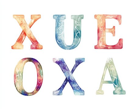 Sorority Icons: Ancient Greek Alphabet Letters for Fraternity in Font Style