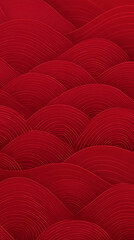Fototapeta premium Elegant Chinese New Year Red Gradient Background with Fan and Auspicious Clouds in High-Quality Flat Illustration Style for Festive Decoration 
