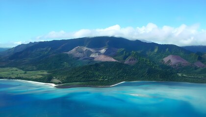 Fototapeta premium Volcanic Mountains and Rainforests