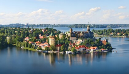 Obraz premium The Tranquil Shores of Lake Mlaren