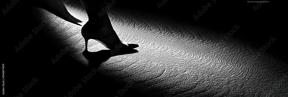 Aufkleber a dramatic black and white photograph featuring a unique and bold composition that emphasizes the in