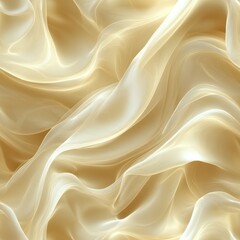 Fototapeta premium Seamless soft, flowing design in warm beige and cream tones, evoking an airy and delicate aesthetic. Gentle wave pattern, creating a soothing and harmonious visual.