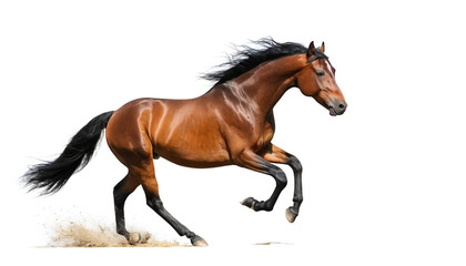 Obraz premium Brown Horse on white background isolated 