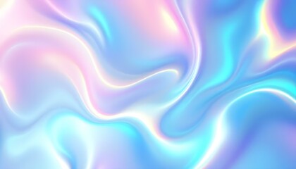 Obraz premium Abstract background featuring a holographic blur with a color gradient. grain noise texture, and watercolor blend. Holographic abstract pastel colors backdrop. Hologram gradient neon color. 