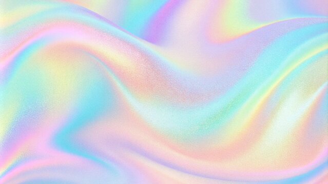 Abstract background featuring a holographic blur with a color gradient. grain noise texture, and watercolor blend. Holographic abstract pastel colors backdrop. Hologram gradient neon color.  - Powered by Adobe