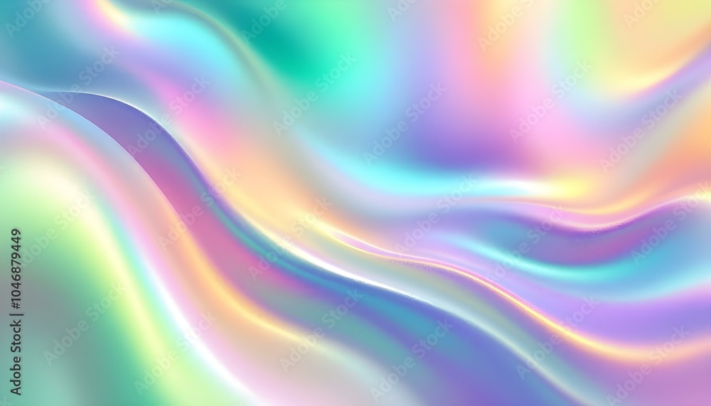 Aufkleber abstract background featuring a holographic blur with a color gradient. grain noise texture, and wat
