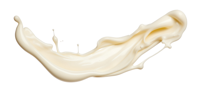 High-quality image of a milk splash isolated on a white background, perfect for dairy, beverage, or food-related advertising.