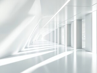 Fototapeta premium Modern White Corridor.