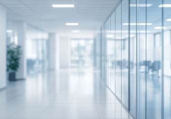 Modern Office Hallway.