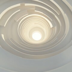 Obraz premium Abstract White Spiral.