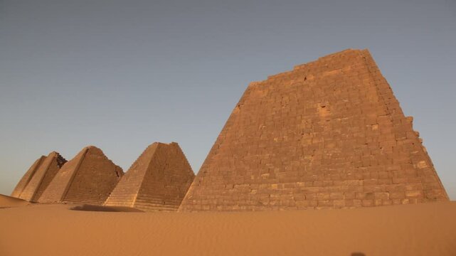 Sudan, Kush, Meroe, pyramids in royal cemetery