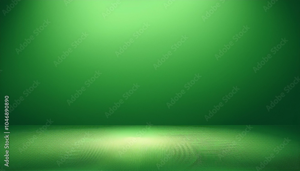 Wall mural green empty room studio gradient used for background and display your product