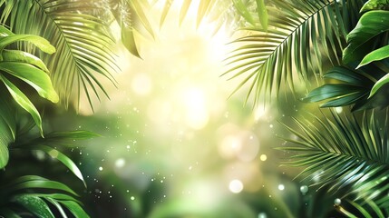 Sunlight Through Tropical Leaves