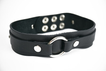 black leather belt