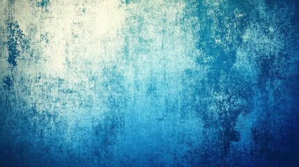 Obraz premium This captivating background showcases a rich blue gradient transitioning to pale cyan, enhanced by grunge textures, creating a stunning backdrop for any creative project.