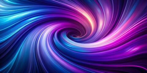 Obraz premium Abstract Swirling Tapestry of Vibrant Hues, Intertwined and Flowing Towards a Central Point of Light