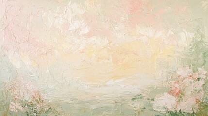Abstract oil painting with textured brushstrokes.