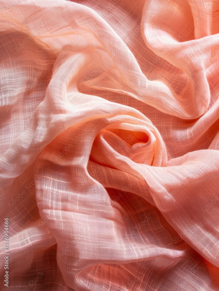 Poster the fabric has visible stitching, with a zigzag pattern of thread on one edge