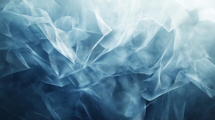 Obraz premium A blue and white image of a frozen fabric