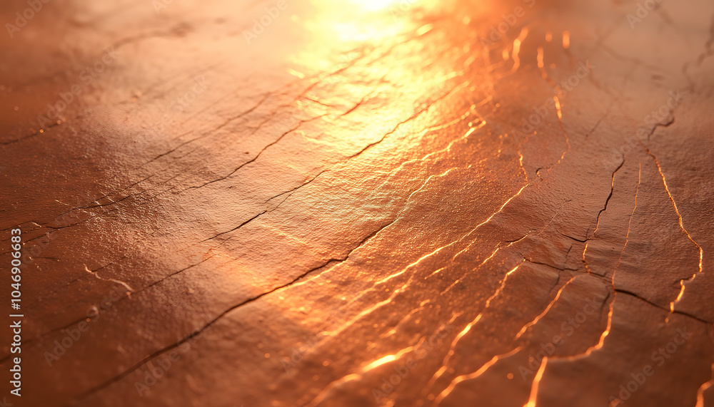 Poster rich copper texture with intricate scratch patterns and warm metallic glow