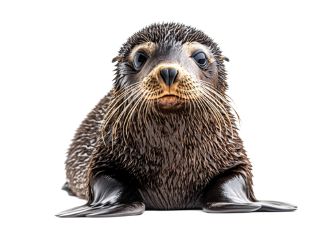 a close up of a seal