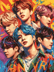 Fototapeta premium K-pop idol illustration