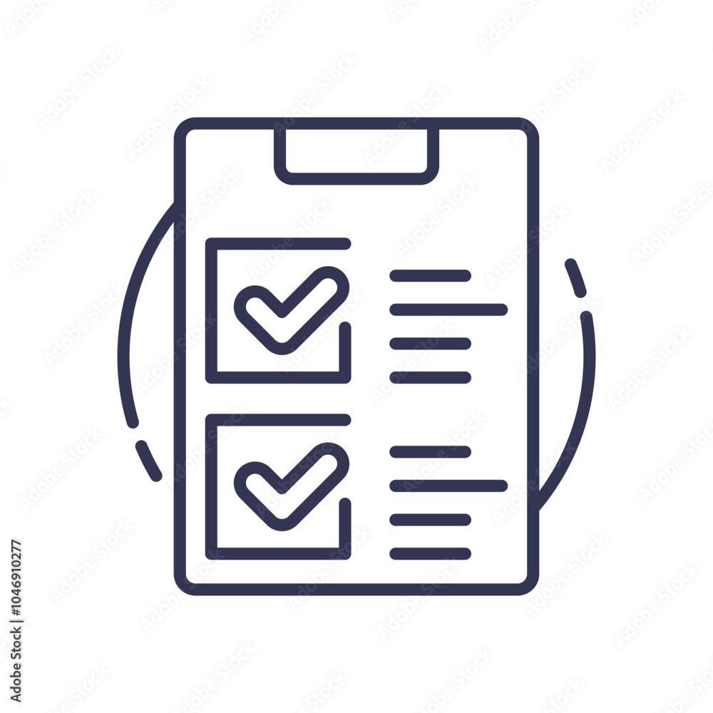 Poster checklist icon symbolizing task completion and organization.